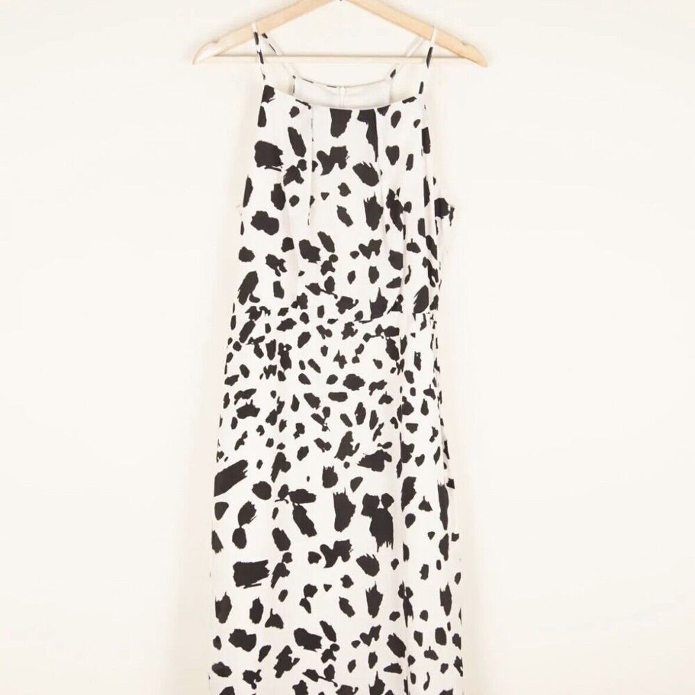 Just Female Leopard Tan Black Print Late Maxi Dress Womens Sz S